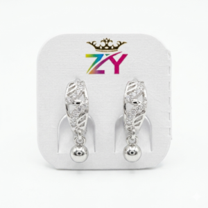 Silver Crystal Drop Earrings