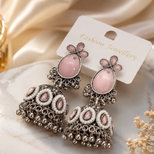 BLUSH PEARL JHUMKA EARRINGS