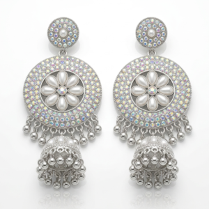 Elegant Kundan Jhumka Earrings