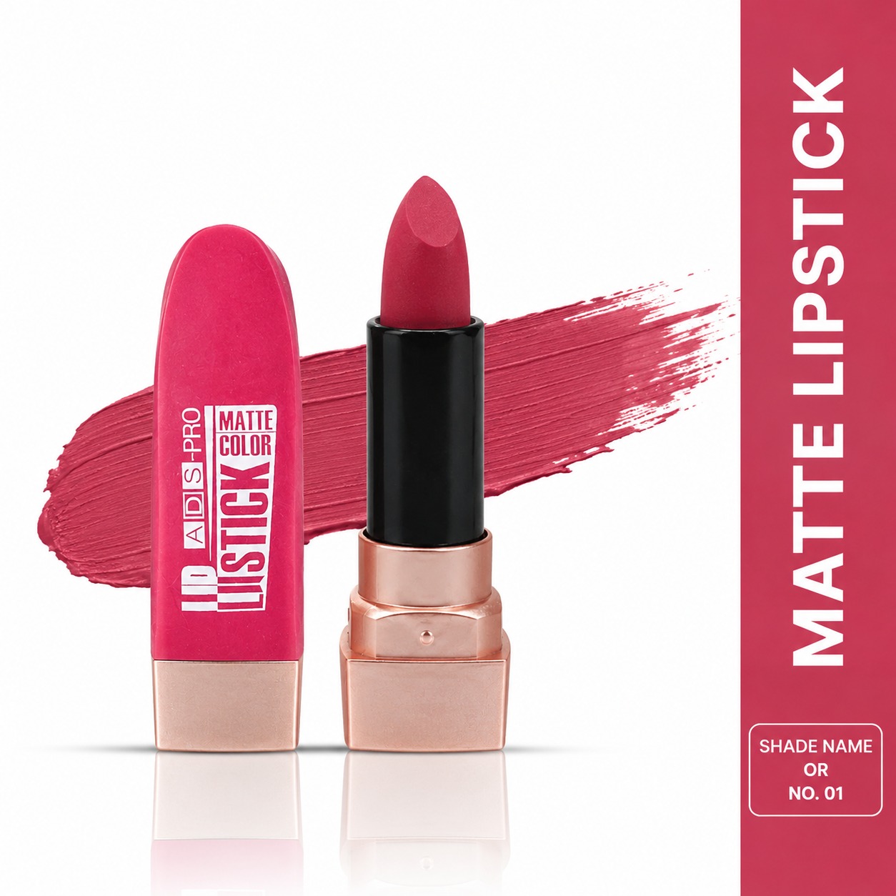 ADS Pro Matte Color Lipstick – Long Lasting Matte Lipstick for Women
