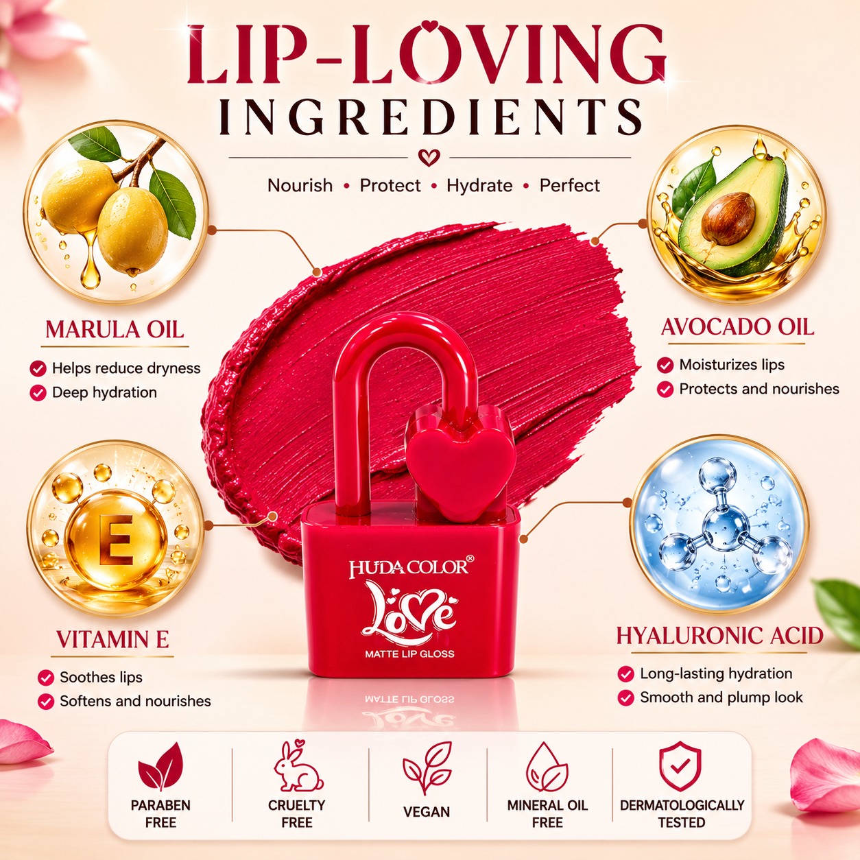 Huda Color Love Matte Lip Gloss - Image 2