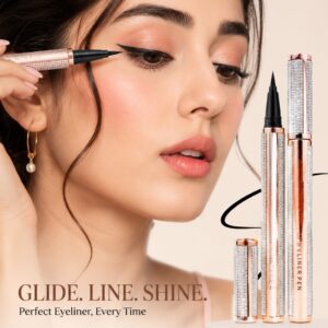 Diamond Glam Waterproof Eyeliner Pen with precision tip and intense black finish