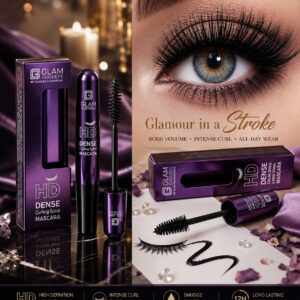 Glam Goddess HD Dense Curl Mascara gives your lashes intense volume, dramatic curl, and long-lasting definition. Its lightweight, clump-free formula enhances every lash for a bold, eye-catching look, making it perfect for everyday wear, parties, and special occasions.