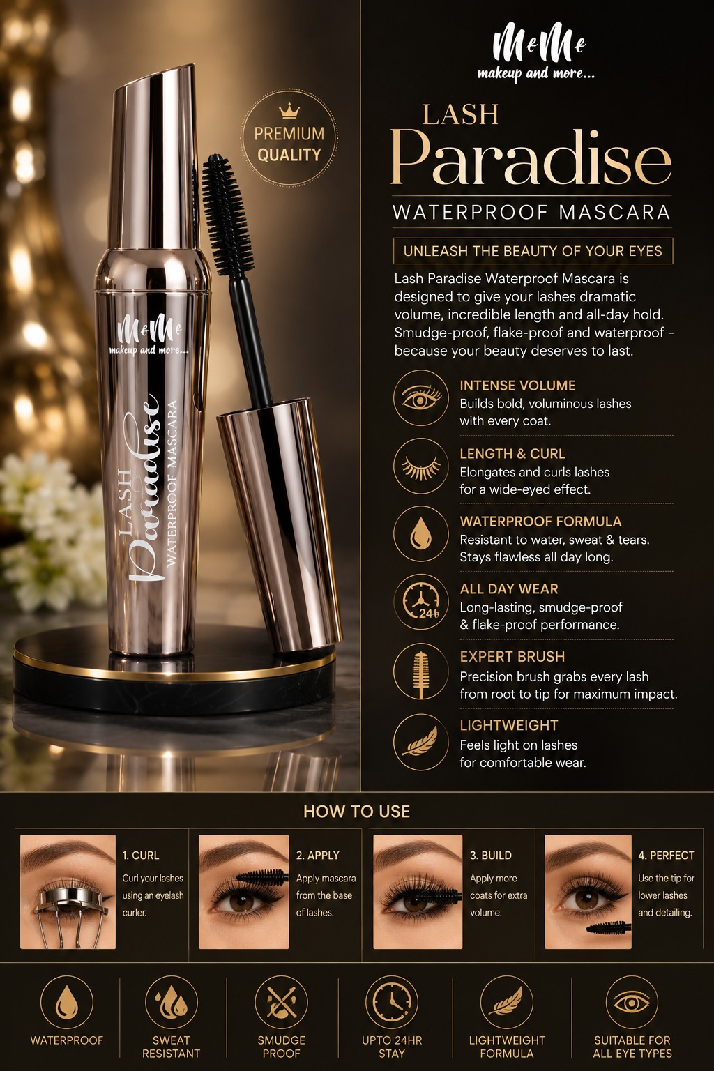 M&M Lash Paradise Waterproof Mascara - Image 2