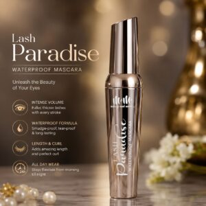 M&M Lash Paradise Waterproof Mascara – Long Lasting Volume & Curl Mascara for Women