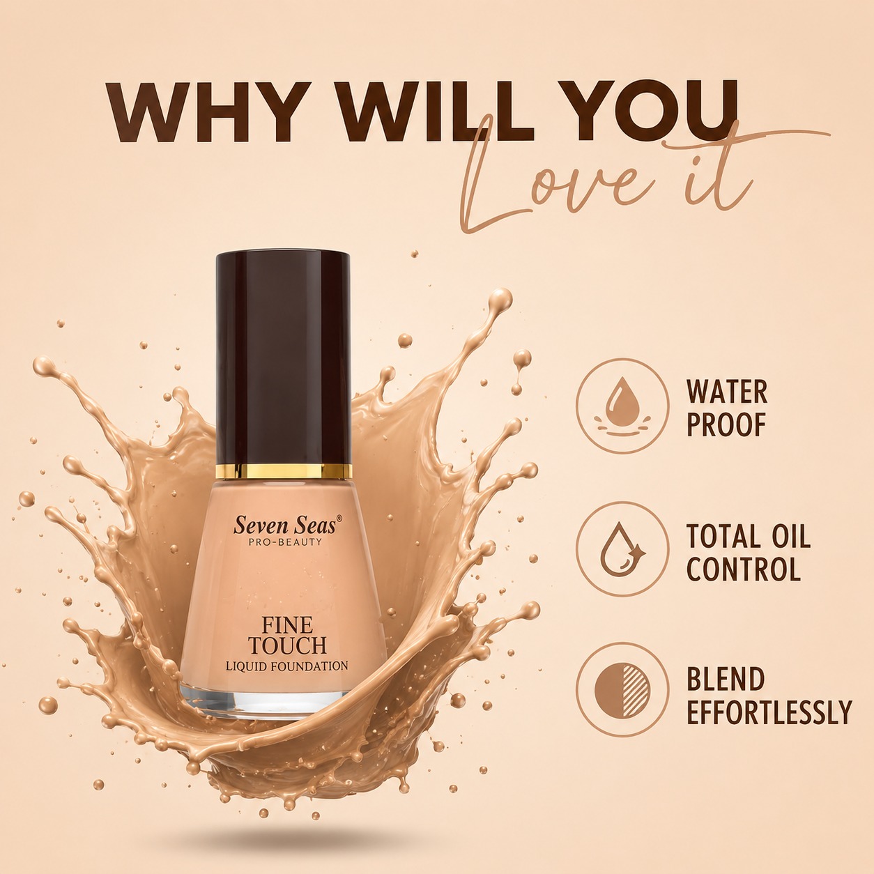 Seven Seas Fine Touch Liquid Foundation - Image 3