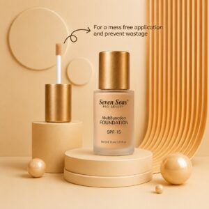 Seven Seas Pro-Beauty Multifunction Foundation SPF-15 – Lightweight Liquid Foundation with SPF 15