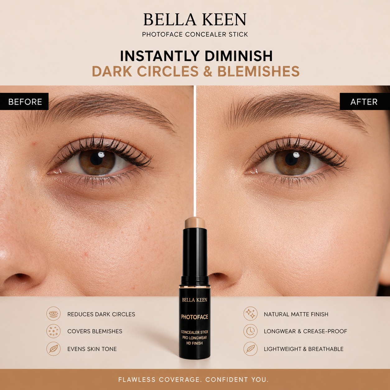 Bella Keen Photoface Concealer Stick - Image 4