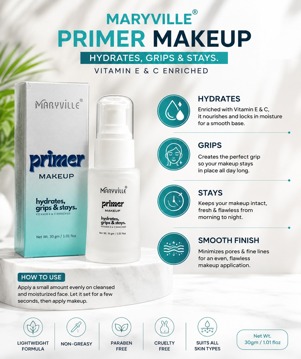 Maryville Hydra Grip Makeup Primer - Image 4