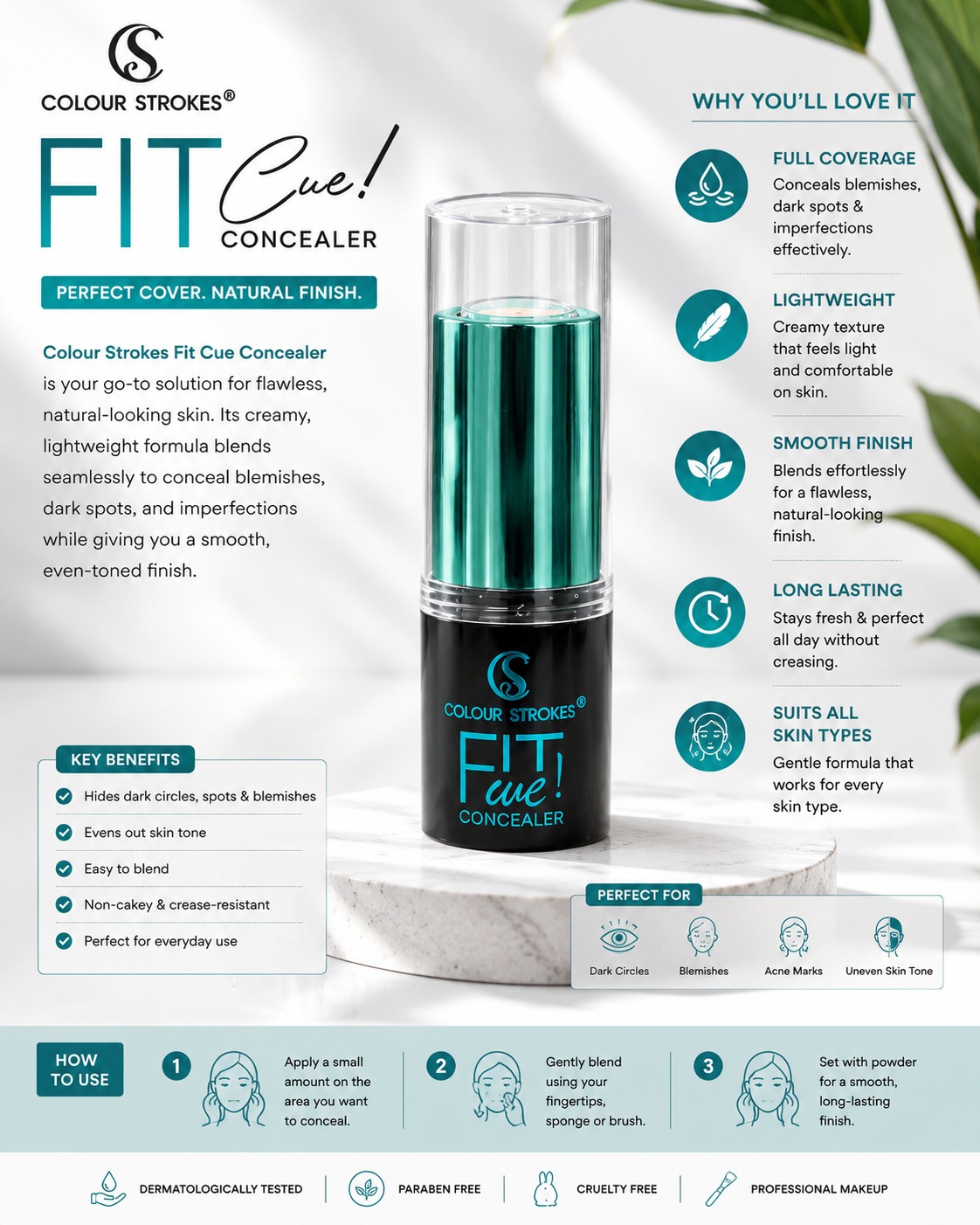 Colour Strokes Fit Cue Full Coverage Concealer - Image 2
