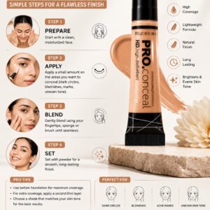 PRO Concealer HD Full Coverage Concealer – Lightweight Full Coverage Concealer for Women