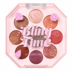 Bling Time 9 Color Eyeshadow Palette with nine richly pigmented eye shades