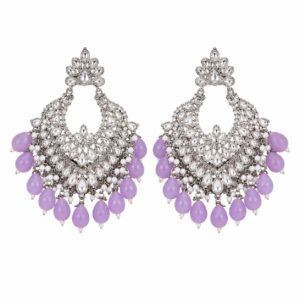 Lavender Noor Chandbali Earrings