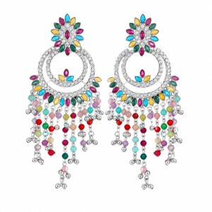 Rangrez Crystal Chandeliers Earrings