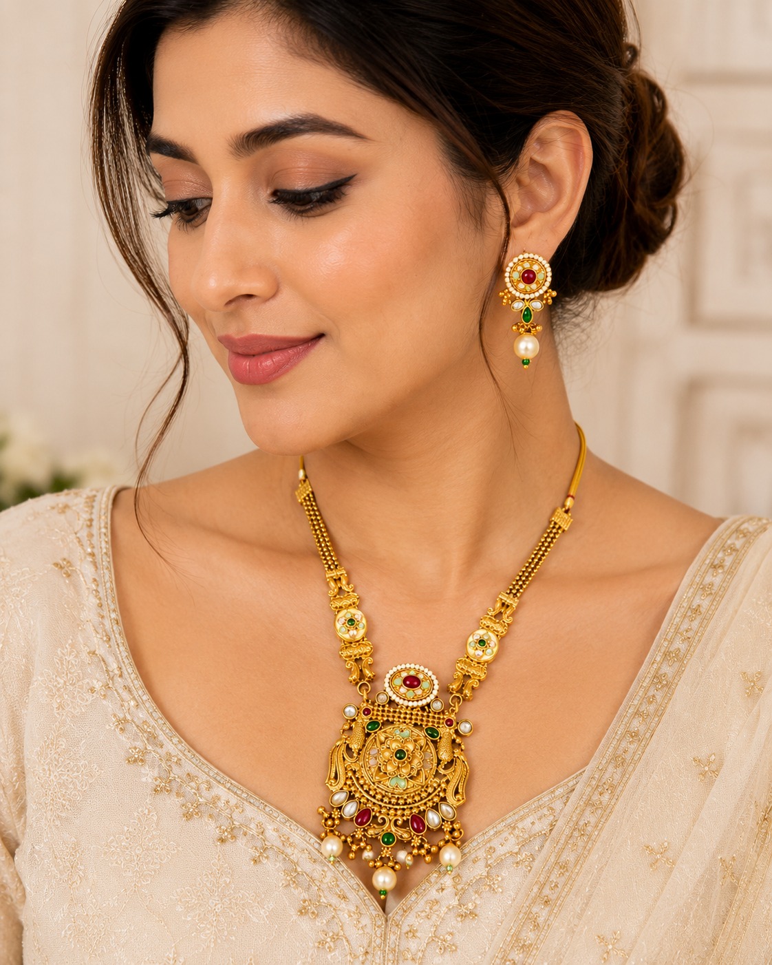Royal Heritage Temple Necklace Set - Image 3