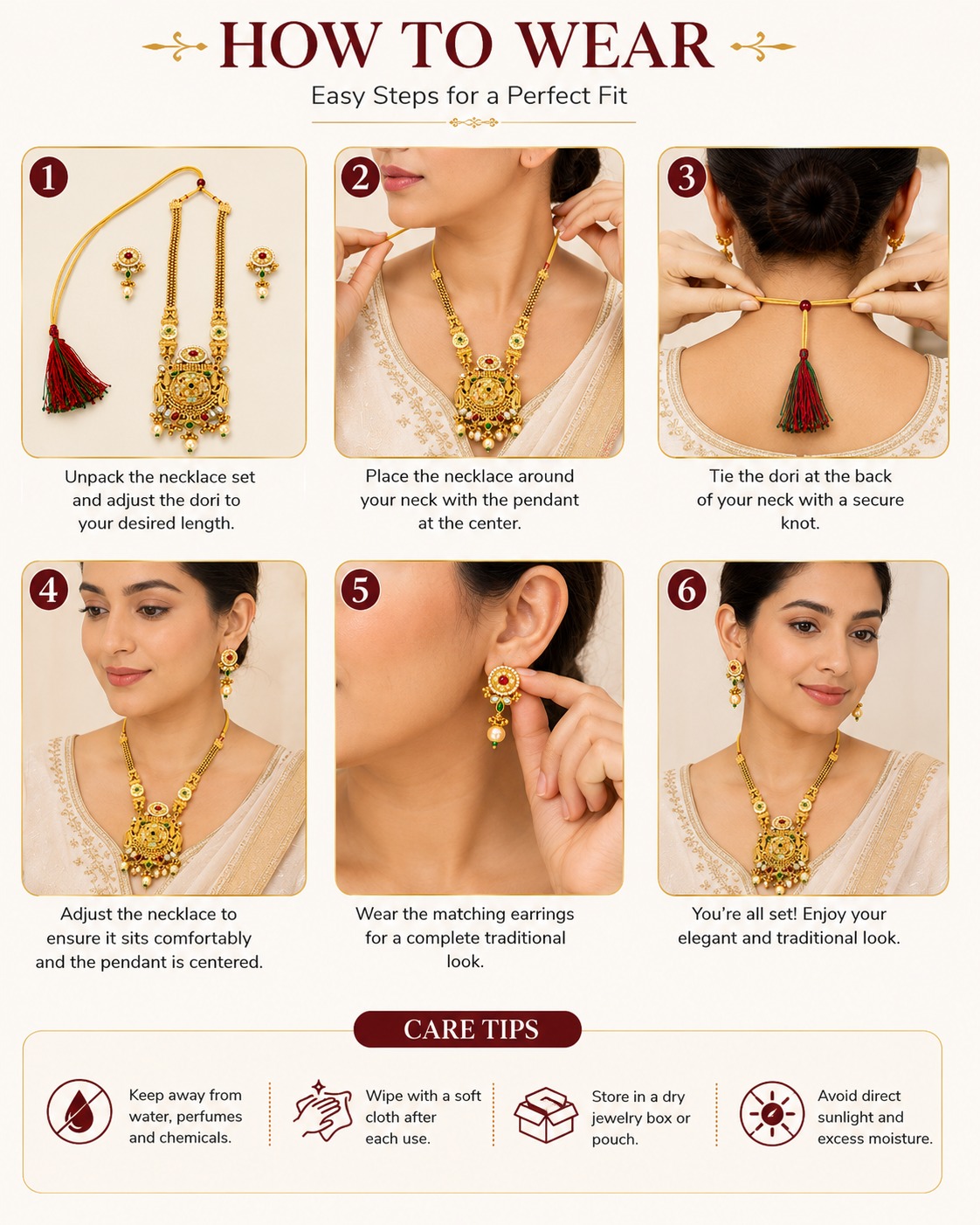 Royal Heritage Temple Necklace Set - Image 4