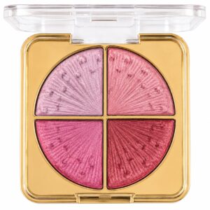 Rose Radiance Quad Eyeshadow Palette with four blendable rose-inspired shades