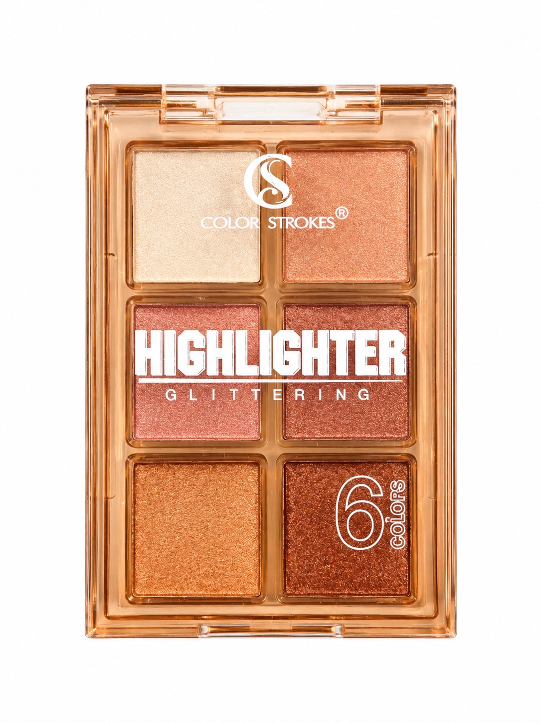 Color Strokes 12 Shade Glow Highlighter Palette – Multi Shade Face Highlighter Palette