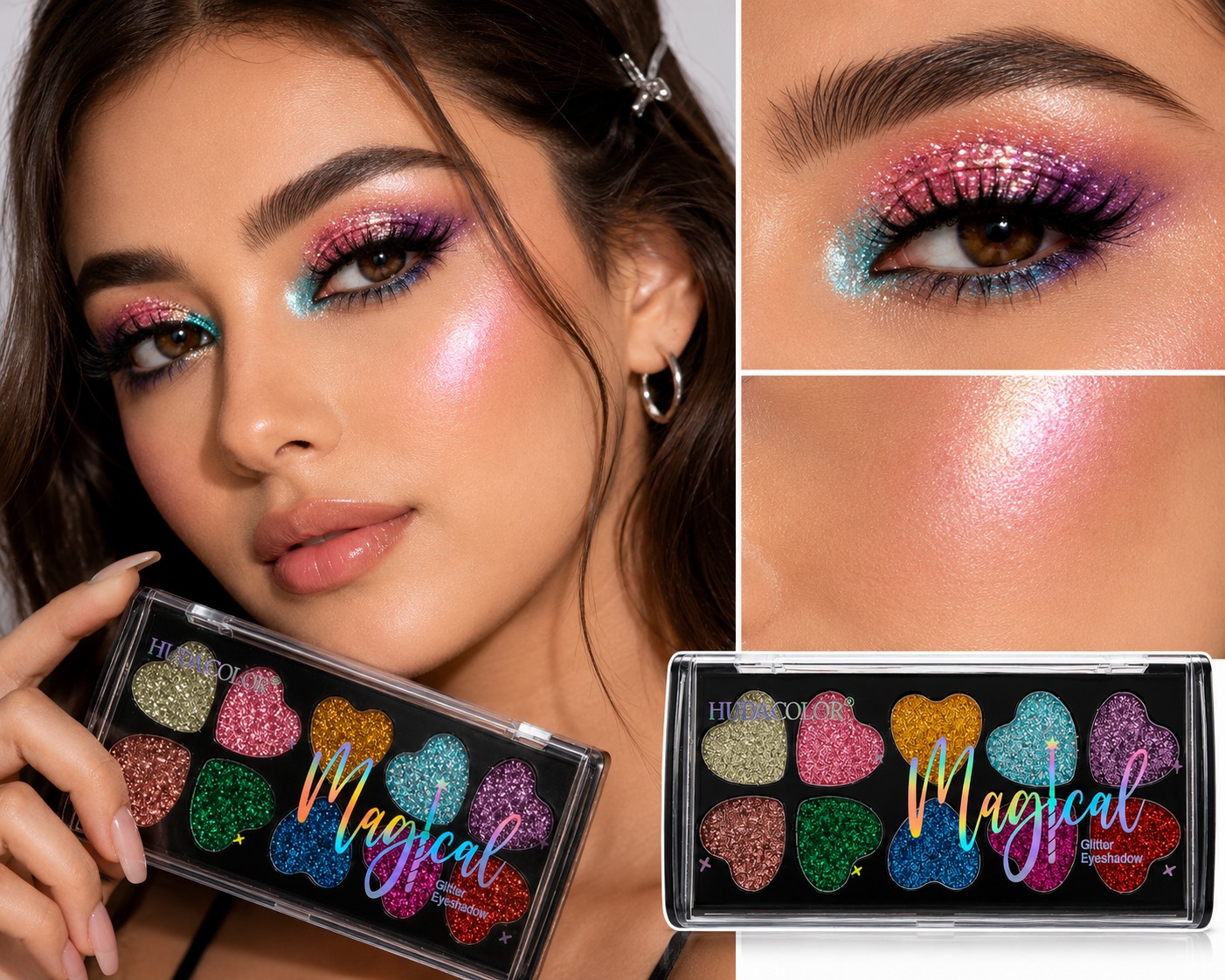 Magical Sparkle Eyeshadow Palette with matte and shimmer shades