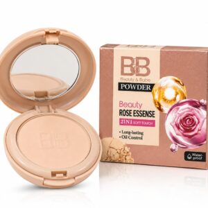Beauty & Babe Rose Essence Powder 2-in-1 Soft Touch Powder – Matte Compact Powder for Women