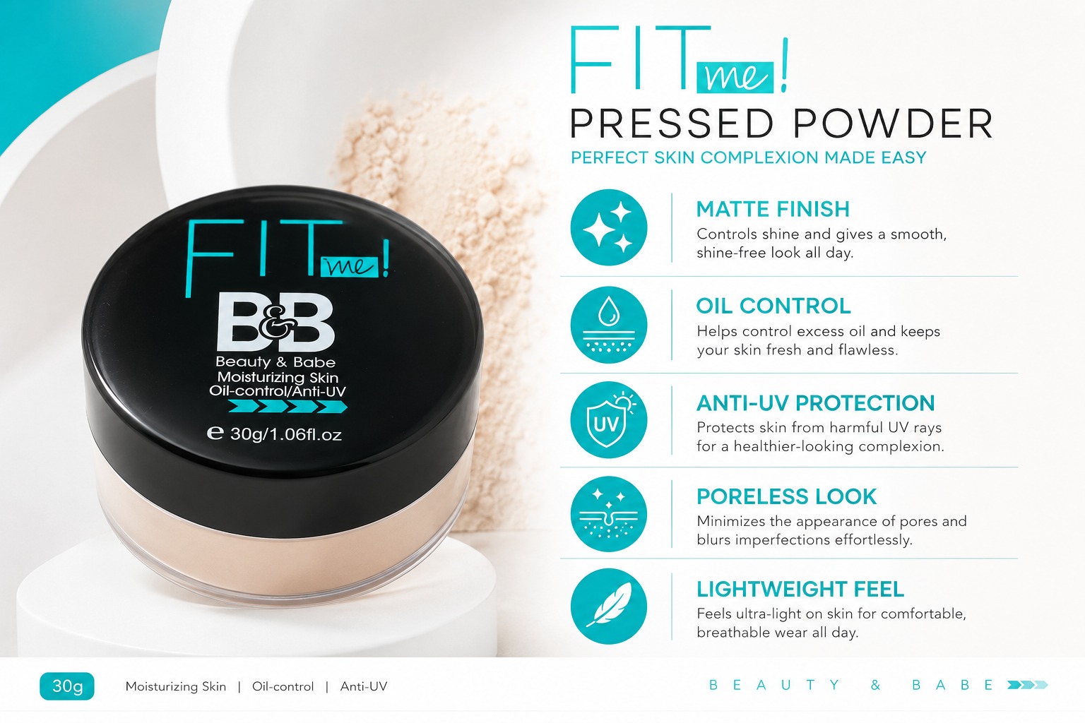Beauty & Babe FIT Me! Pressed Powder - Image 4