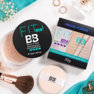 Beauty & Babe FIT Me! Pressed Powder – Matte Compact Powder for Women