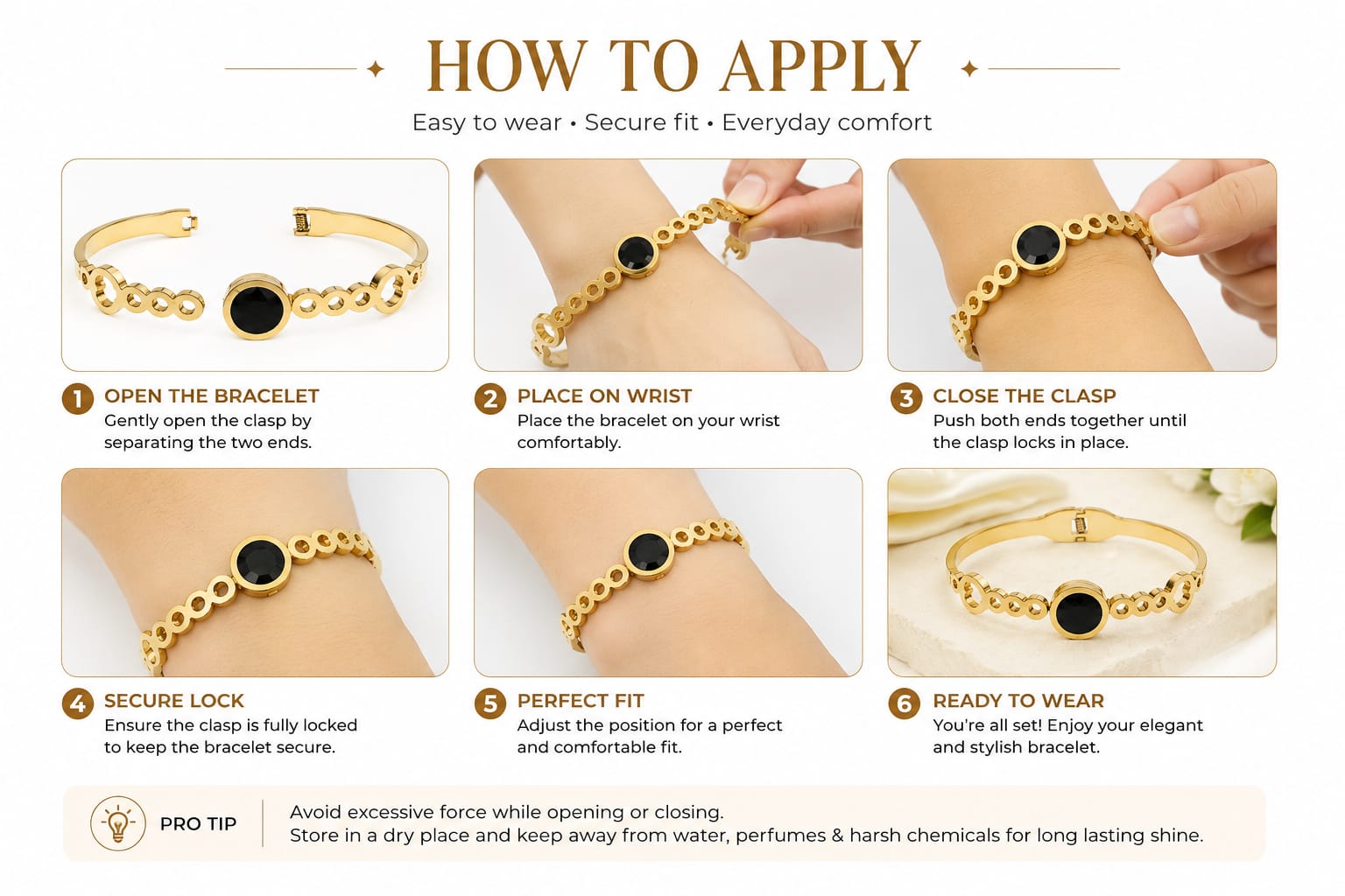 Midnight Luxe Gold Bracelet - Image 3