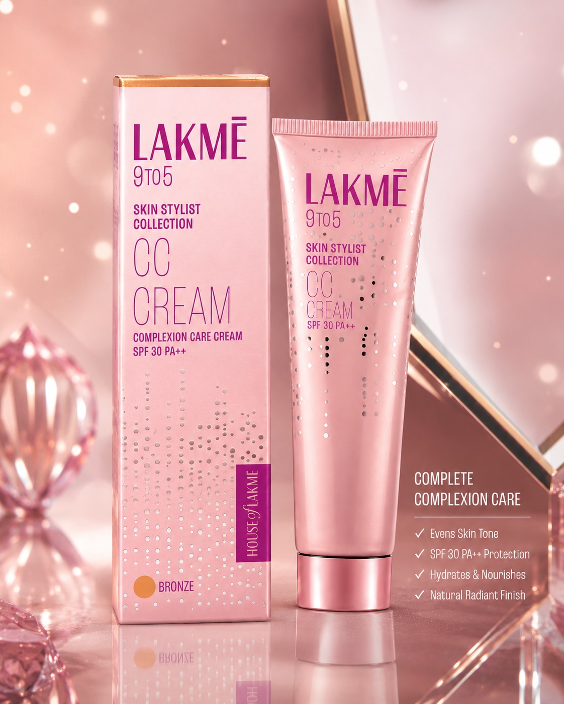 Lakmé 9to5 Skin Stylist CC Cream SPF 30 PA++ – Bronze - Image 4