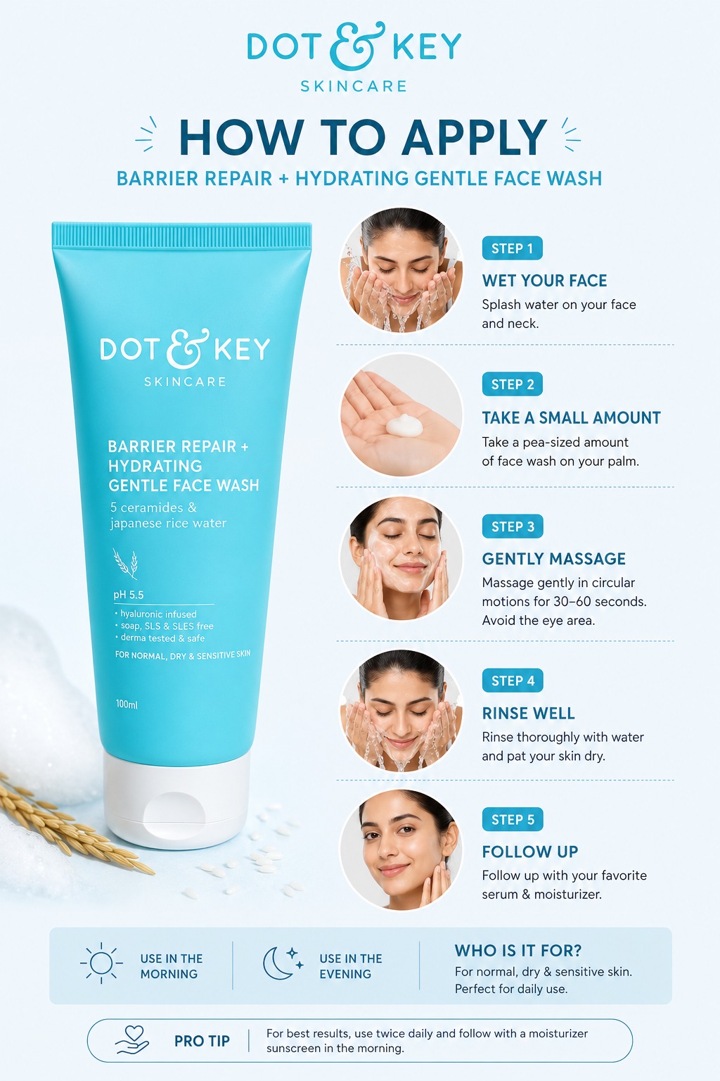 AquaCeramide Barrier Repair Face Wash - Image 3