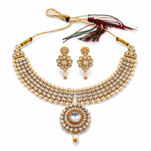 Shahi Noor Crystal Pearl Choker Set