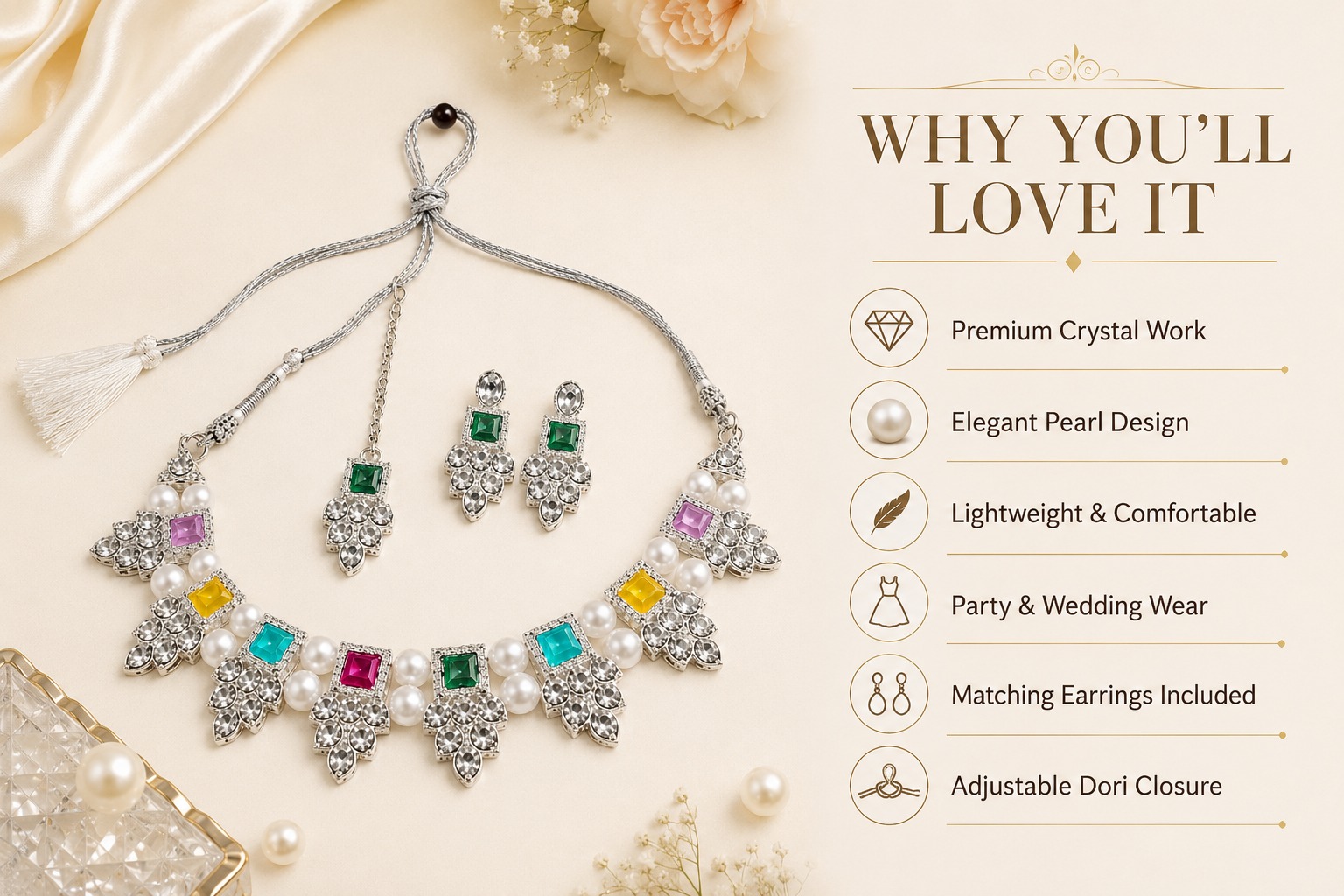 Multicolor Crystal Charm Set - Image 4
