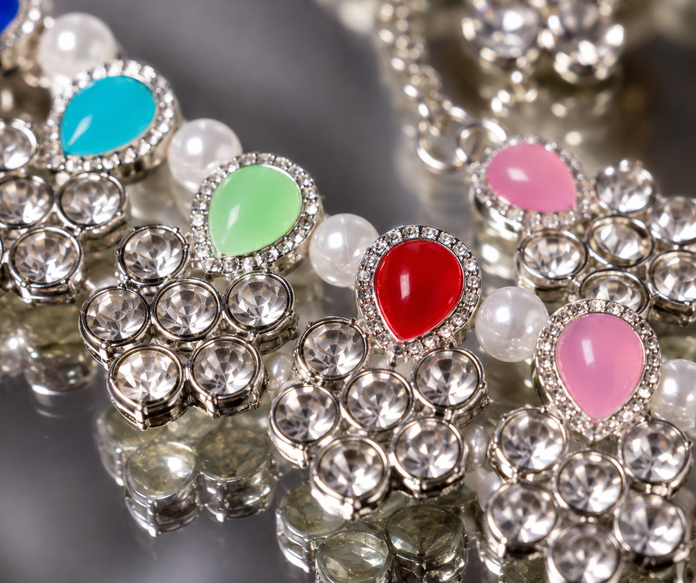 Multicolor Crystal Charm Set - Image 2