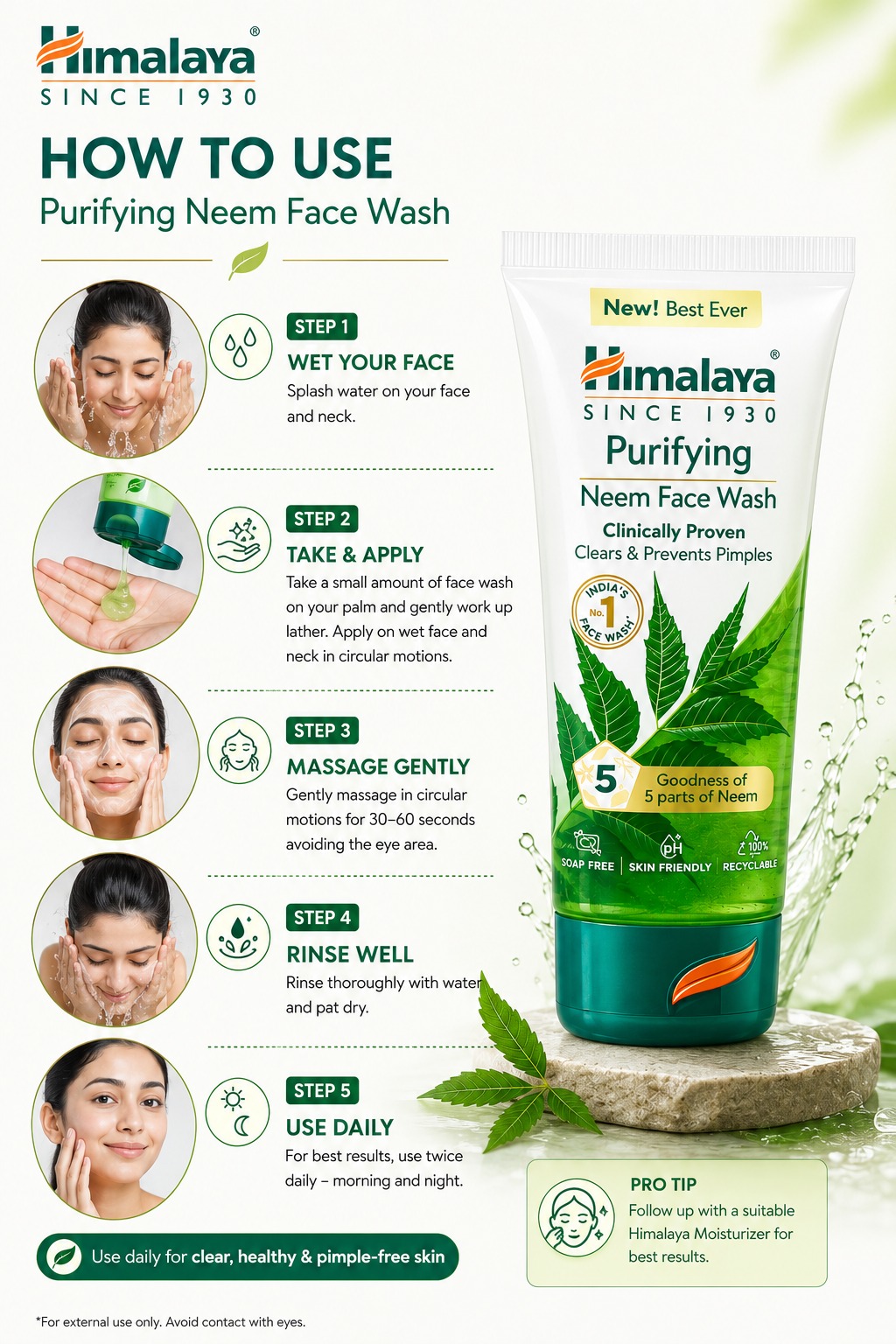 Neem Clear Purifying Face Wash - Image 3