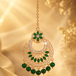 Emerald Bloom Maang Tikka
