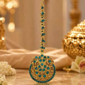 Royal Turquoise Maang Tikka