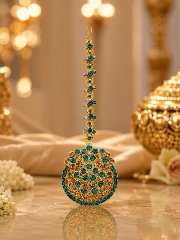 Royal Turquoise Maang Tikka