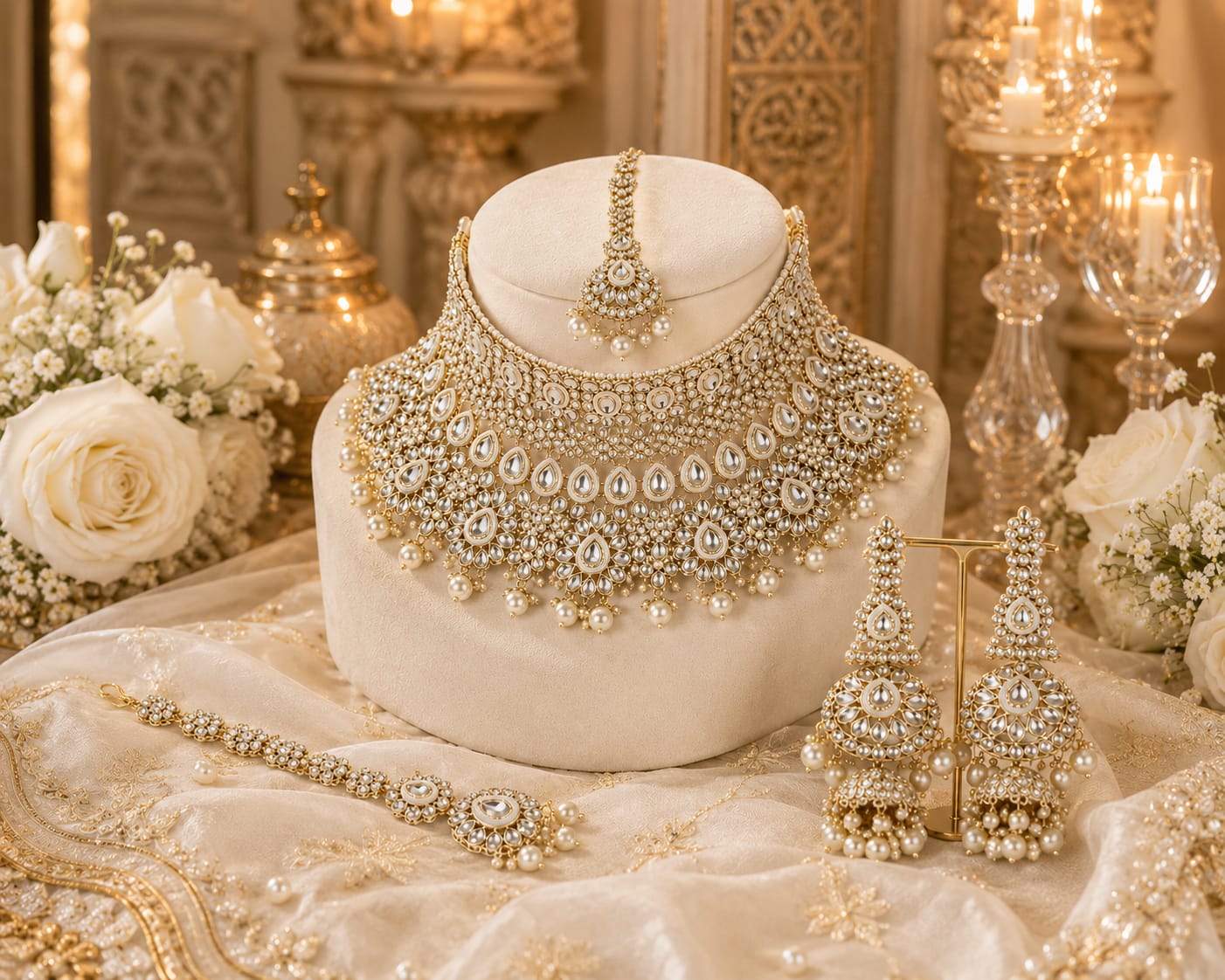 Royal Ivory Kundan Bridal Collection - Image 4