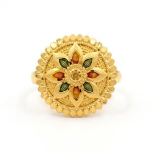 Traditional Lotus Flower Designer Ring
