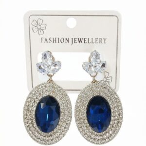 Royal Sapphire Crystal Drop Earrings