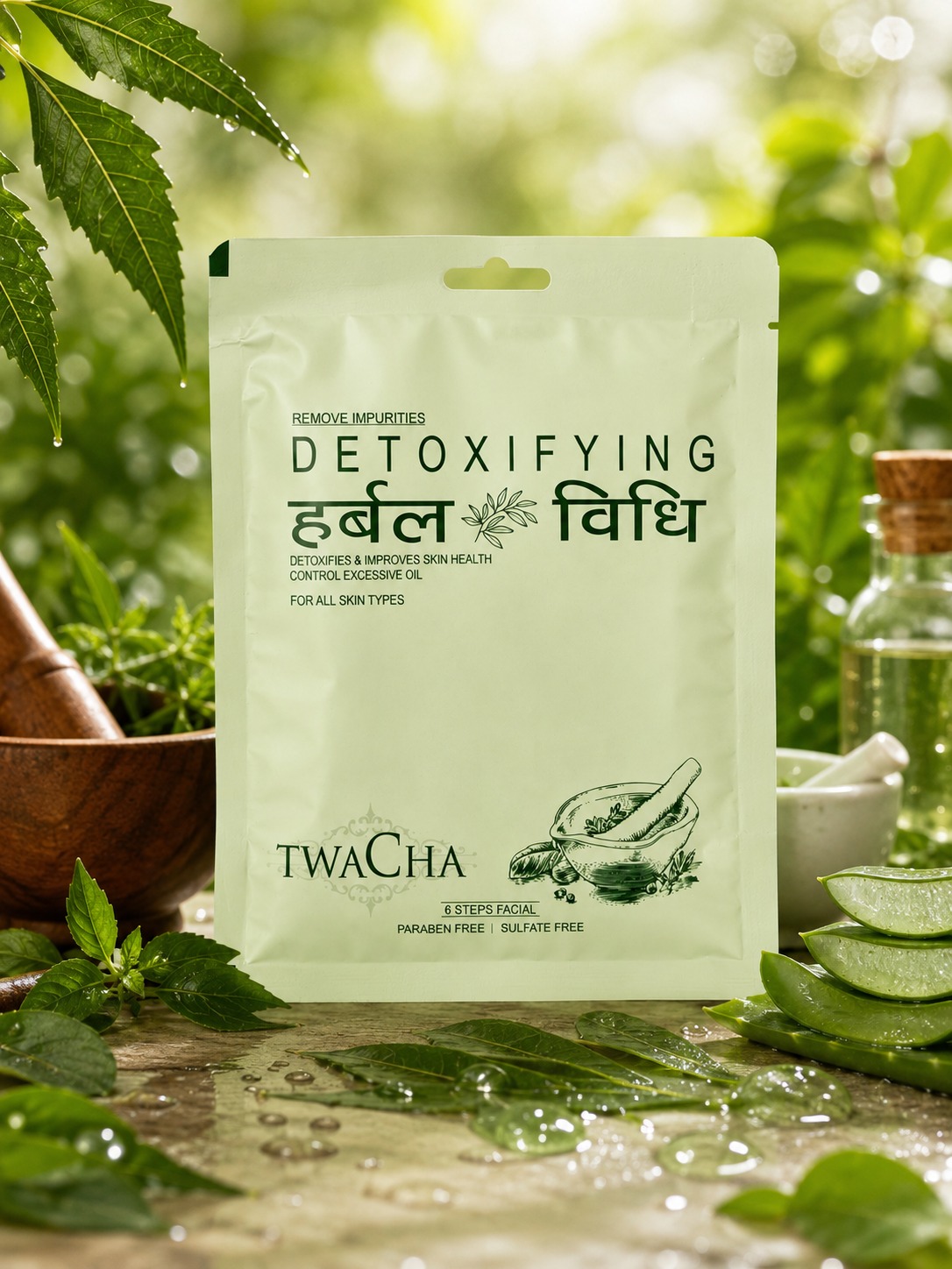 TWACHA Detoxifying Herbal Vidhi 6 Steps Facial Kit