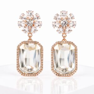 Crystal Blossom Luxe Drop Earrings