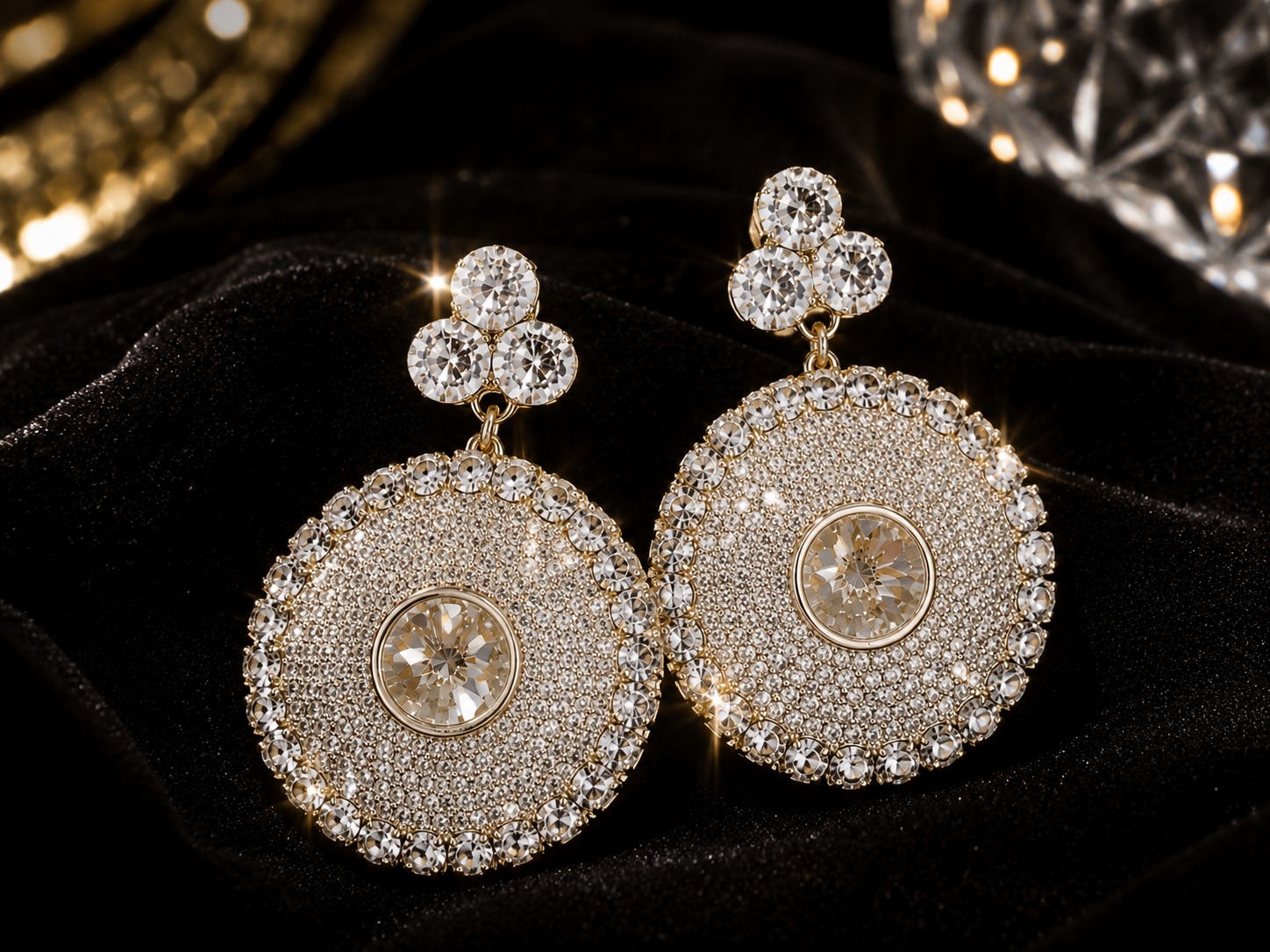 Royal Sparkle Crystal Drop Earrings - Image 6