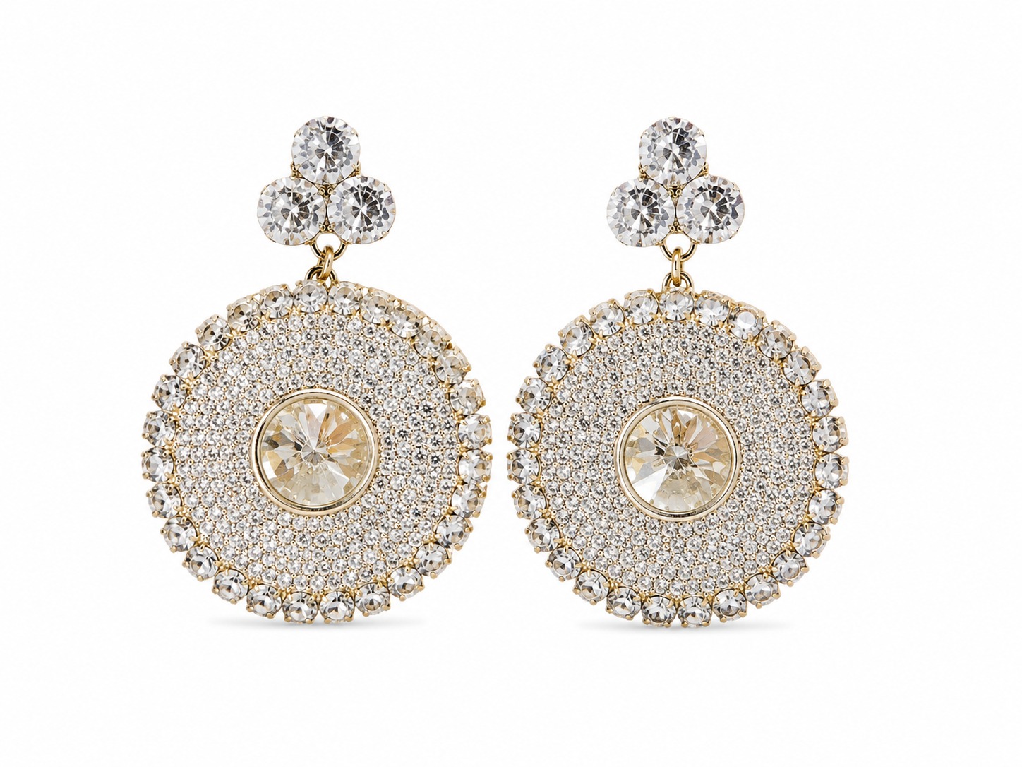 Royal Sparkle Crystal Drop Earrings - Image 2