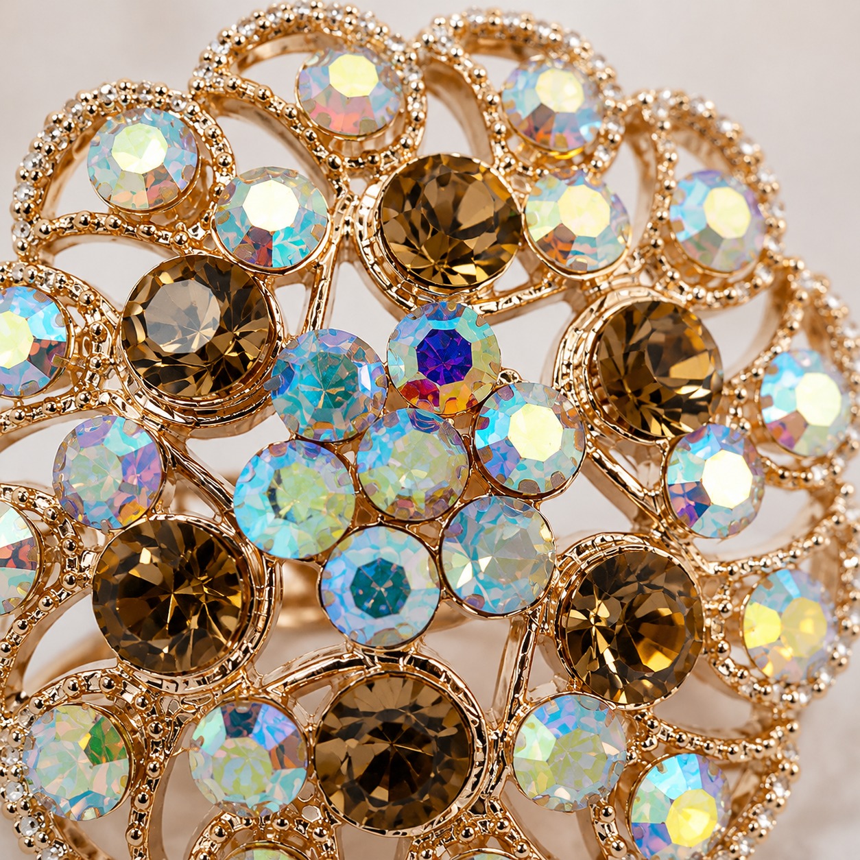 Royal Crystal Flower Ring - Image 2