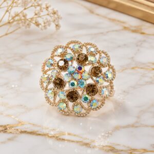 Royal Crystal Flower Ring