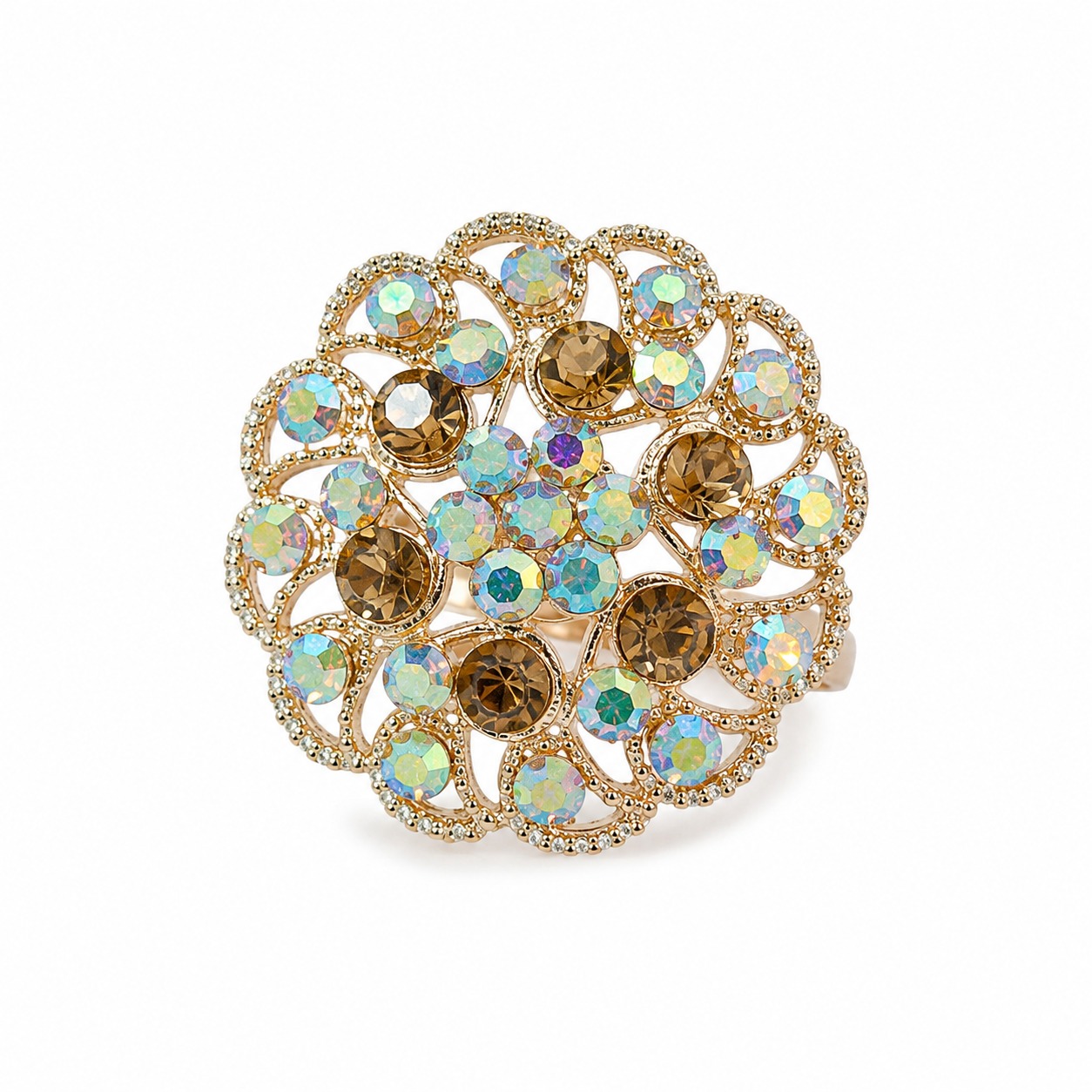 Royal Crystal Flower Ring - Image 3
