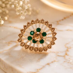 Royal Emerald Crystal Ring