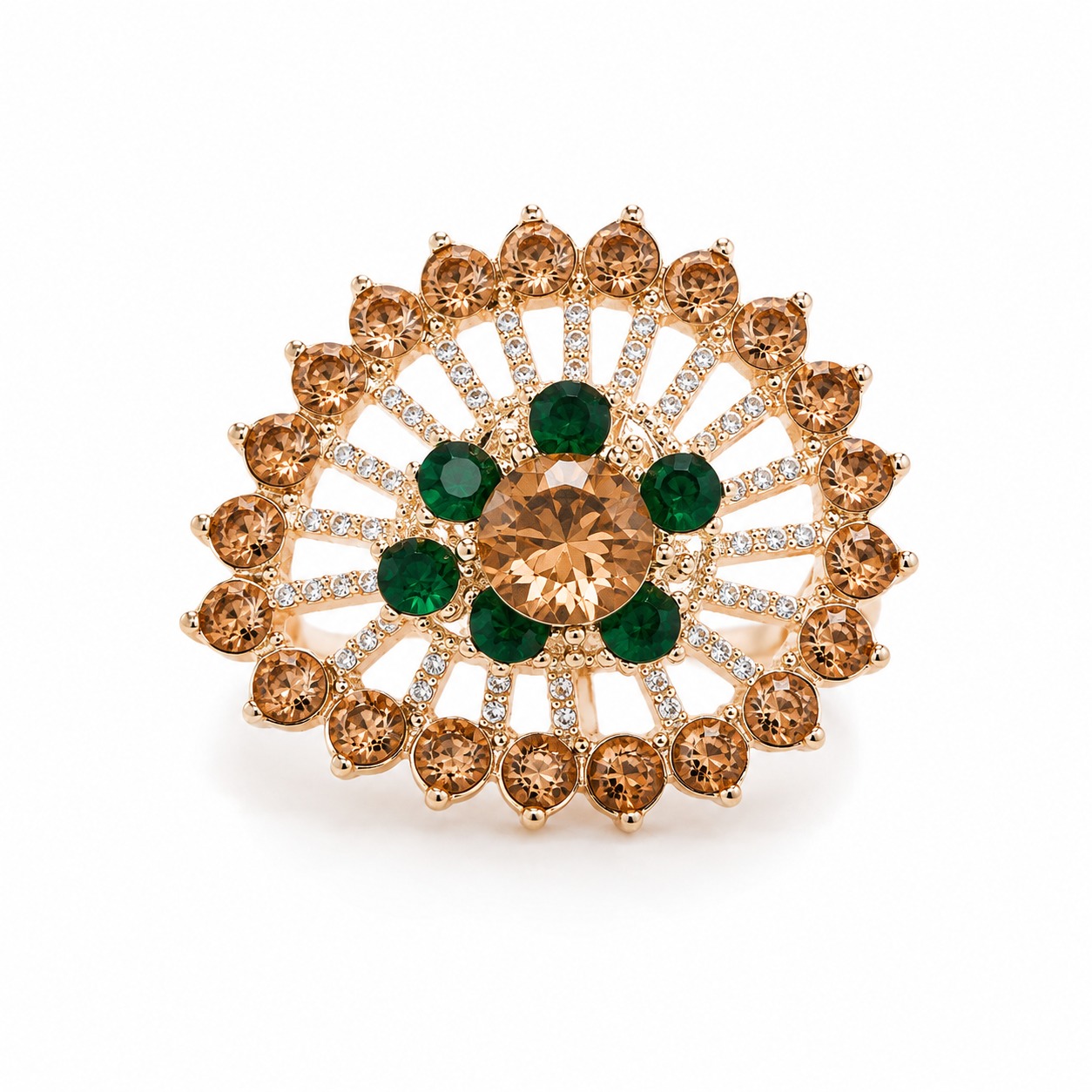 Royal Emerald Crystal Ring - Image 2