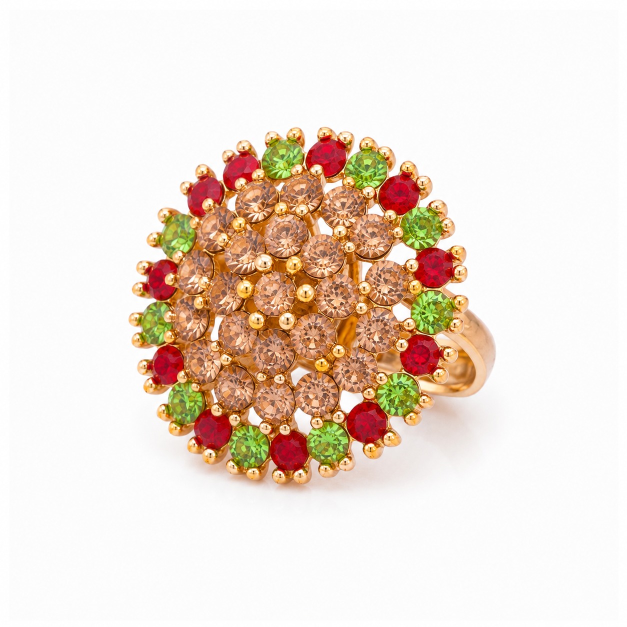 Royal Bloom Crystal Ring - Image 2