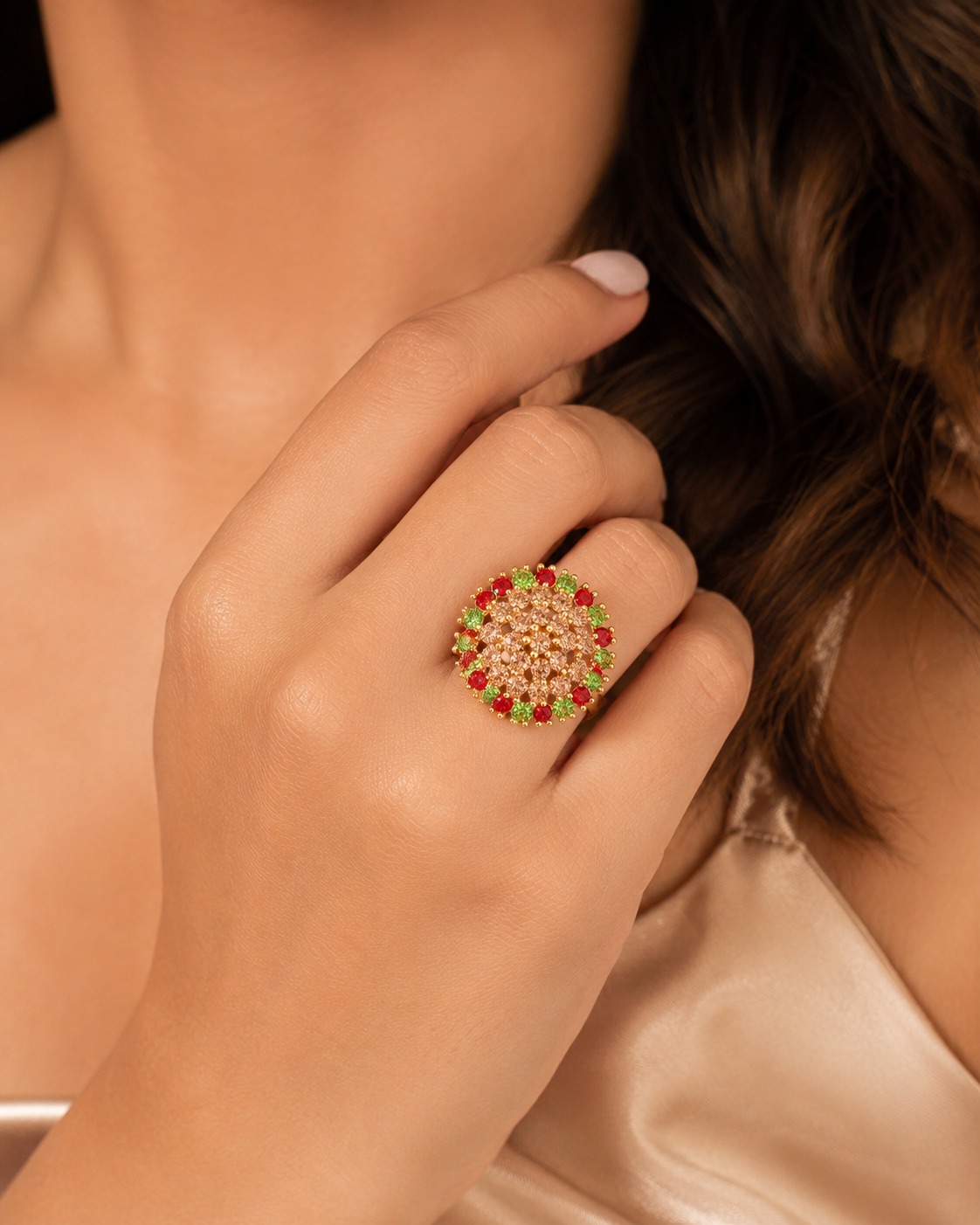 Royal Bloom Crystal Ring - Image 5